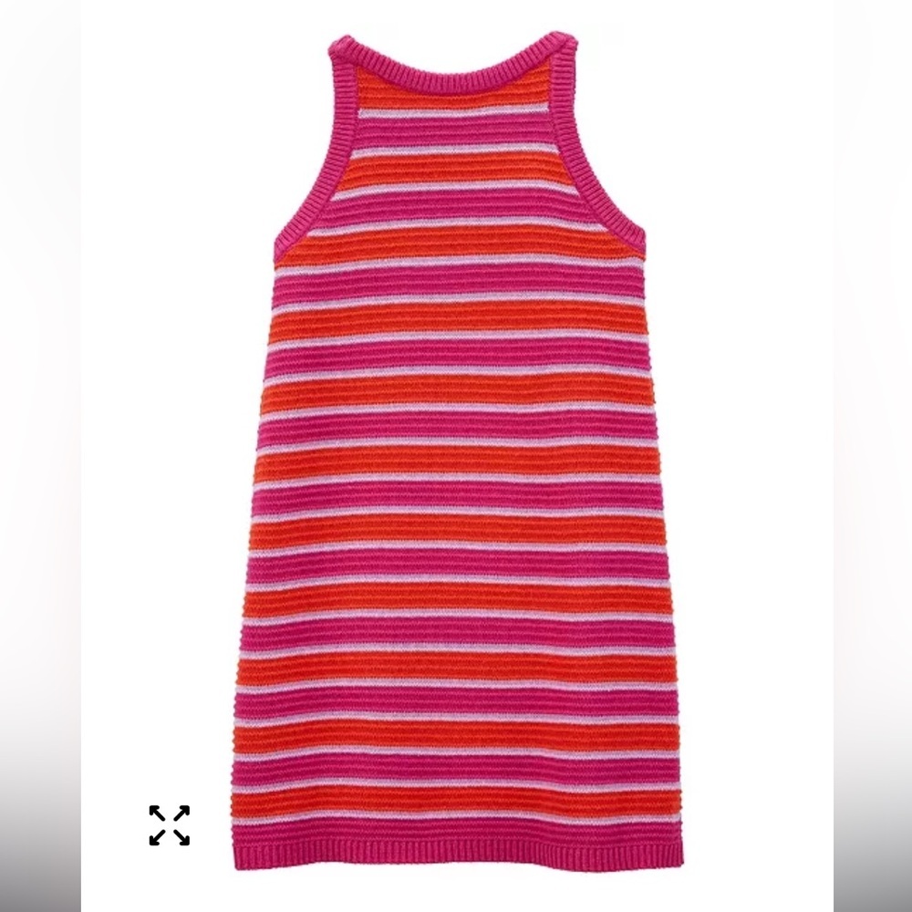 ❤️2/$15 or 3/$21❤️NWT Carters Striped Knit Tank Dress in Pink & Red, Size 5